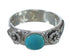 Southwest Turquoise And Sterling Silver Flower Ring Size 8 YX90673